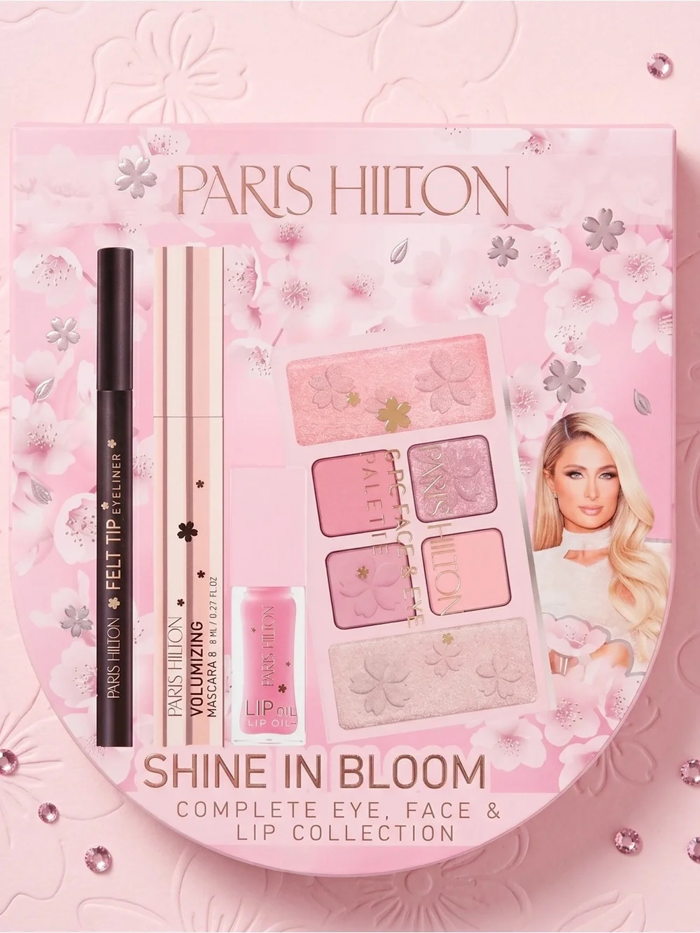 Paris Hilton Shine In Bloom Complete Eye Face & Lip Collection NWT 6 Pc